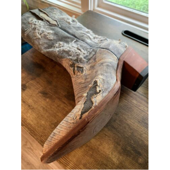 Dan Post Women’s Denim And Lizard Distressed Cowboy Boots Size 7.5 - Picture 11 of 15